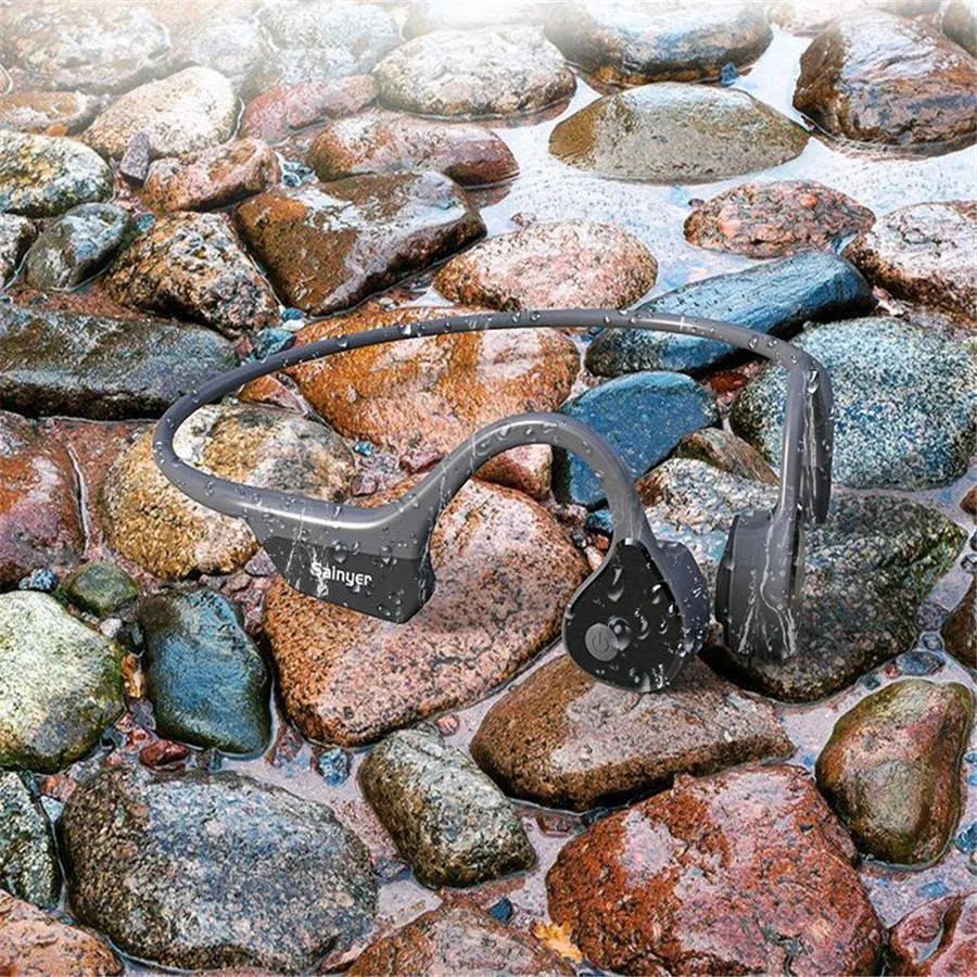 

Bone Conduction Earphone Bluetooth 5.0 Headphone Sport Portable Light Weight Waterproof Wireless Stereo Music Headset with Mic