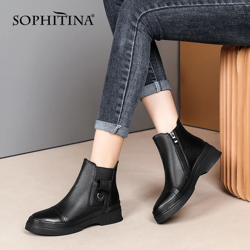 

SOPHITINA женские ботинки для отдыха; Выразительные сандалии; Удобная детская обувь; Женские ботильоны из натуральной кожи; Женские ботинки; Кру...