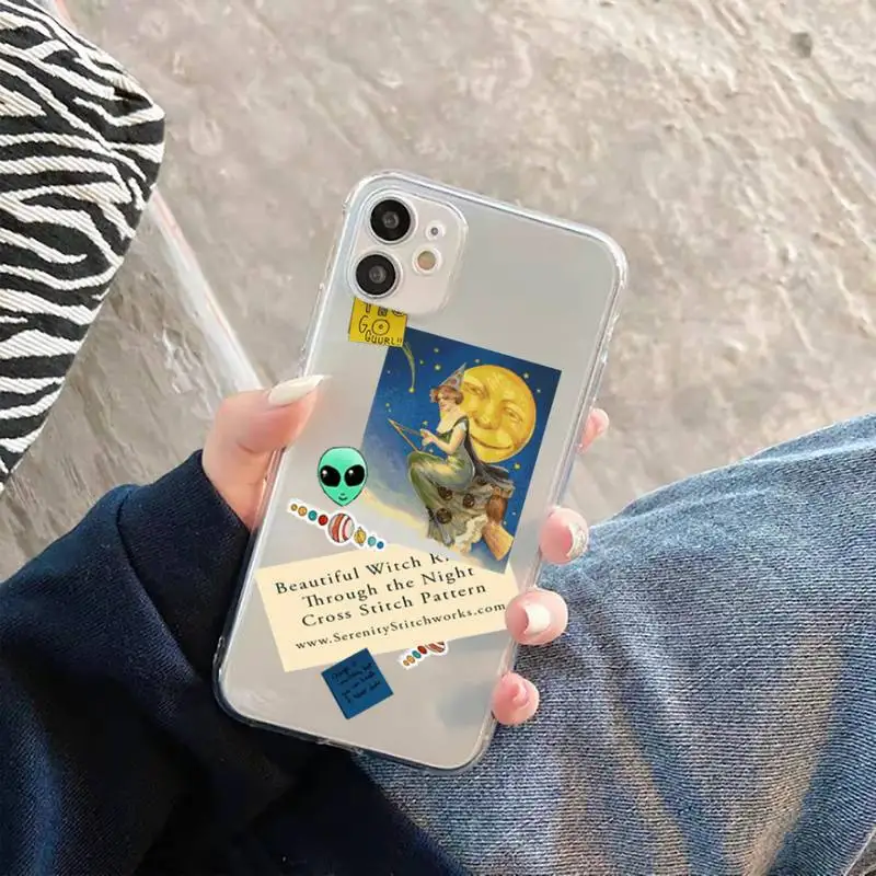 

painting Memo retro art ins Phone Case Transparent soft For iphone 5 5s 5c se 6 6s 7 8 11 12 plus mini x xs xr pro max