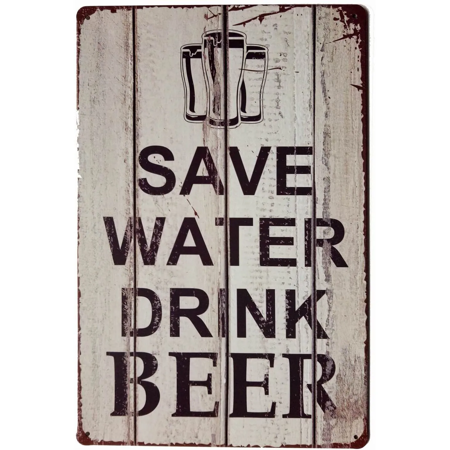 

Save Water Drink Beer Tin Signs Vintage Retro Wall Plaque Retro Metal Bar Pub Poster Customizable 12 X 8 Inches 12 X 16 Inches