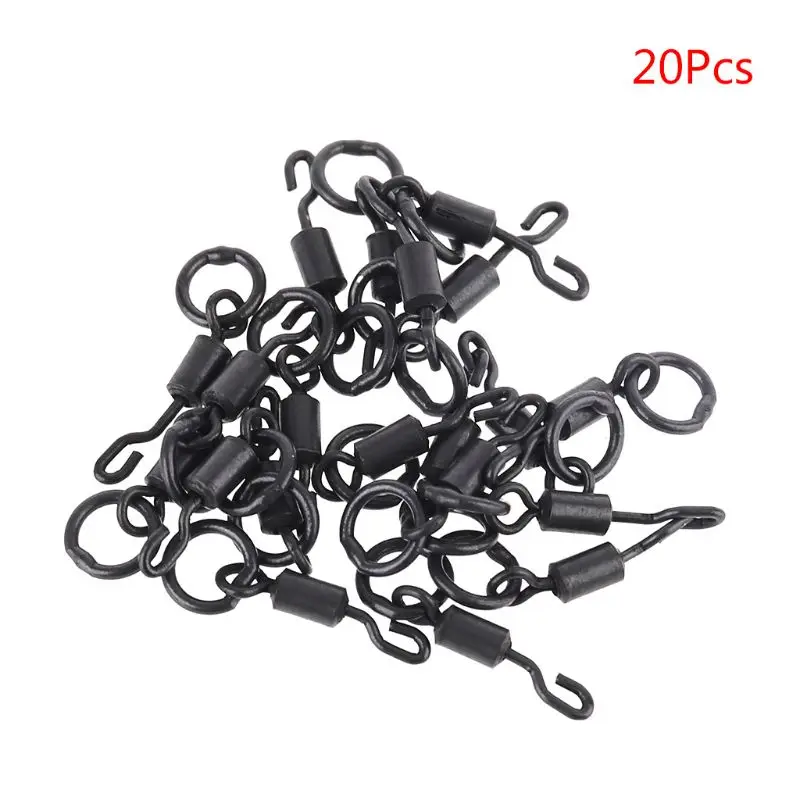 

20Pcs Quick Change Ring Swivels Hook Rig Micro Link Tackle Ring Carp Fishing Accessory
