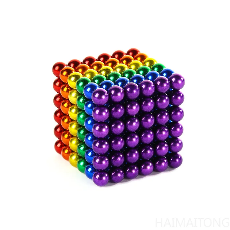 

NEW 5 color 5mm magnetic ball toys decompression magnetic building block puzzle pop it children's toys haimaitong