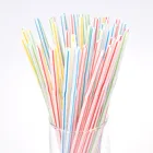 Гибкий Пластик соломинки 500 шт.-полосатый мульти Цветной не содержащего бисфенол-одноразовая соломка фруктового сока соломы 8 