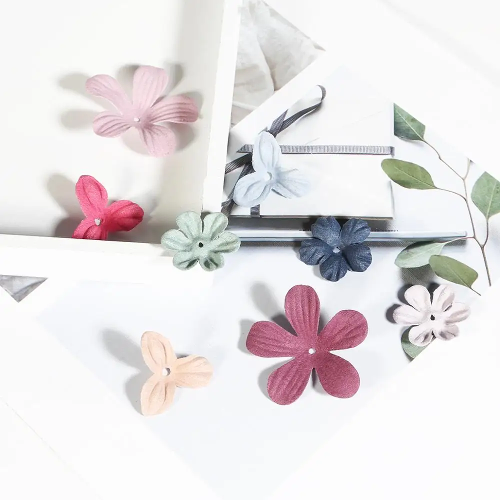 30 шт./лот изысканная ткань ручной работы лепестки цветов для рукоделия