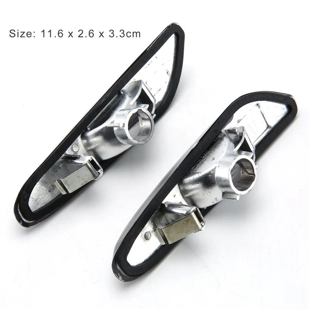 

2pcs Left+Right Side Marker Turn Signal Lights Smoke/Clear for Fender Side Marker Light For BMW E90 E91 E92 E93 06-11