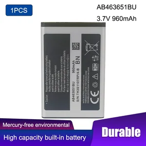 1PCS AB463651BU Battery for Samsung GT-C3060R C3222 C3322 C3530 S5600 S5610 S7070 P220 P260 AB463651BA AB463651BE