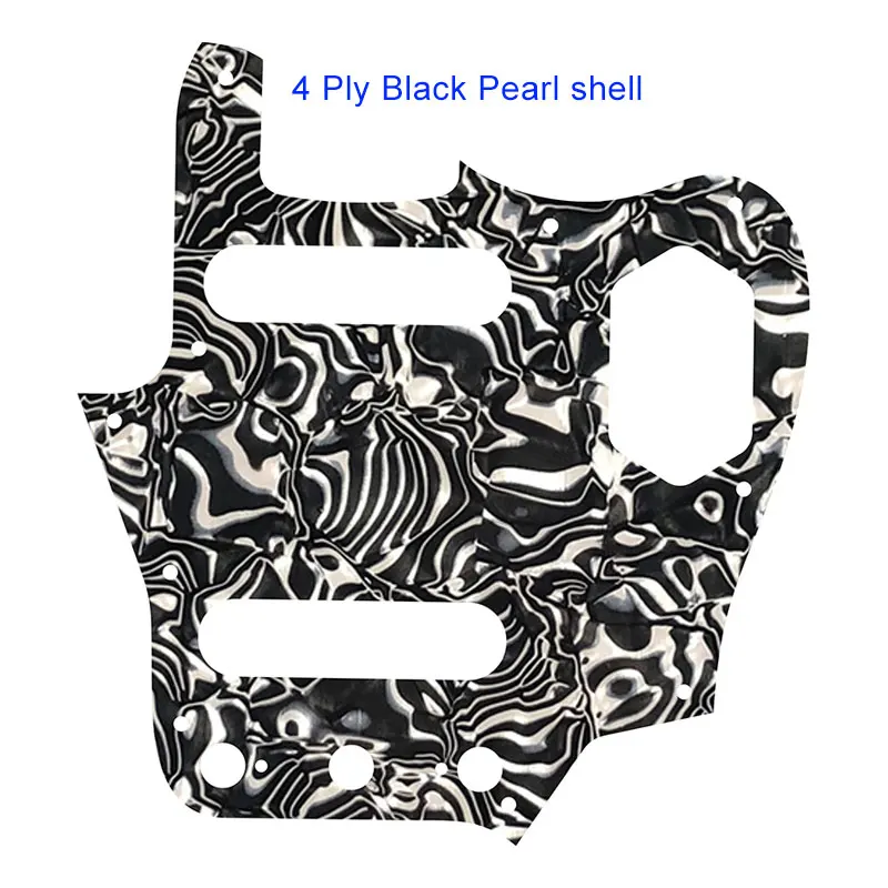 black pearl shell Pleroo на заказ гитара pickgaurd Scratch Plate-для нас Левая рука Гитара Jaguar Pickguard Scratch Plate - Цвет: black pearl shell