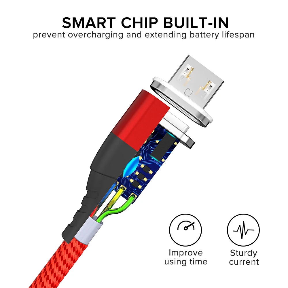 1 м 2 Магнитный Micro USB кабель 3 в провод для быстрой зарядки Xiaomi 3A Type C Huawei P30 P20 Pro P9