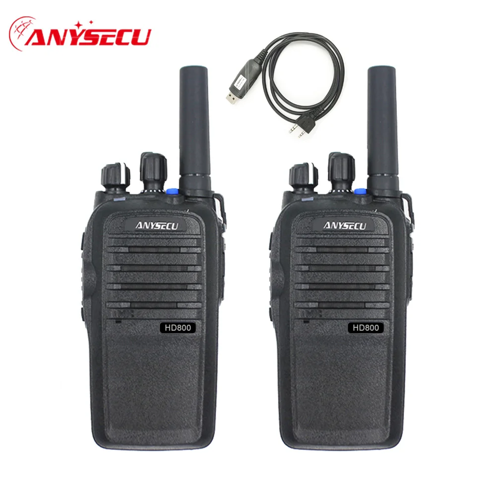 Радиостанция Anysecu 4G POC HD800 2 шт. рация с Sim картой Linux IP радио GPS поддержка настоящего