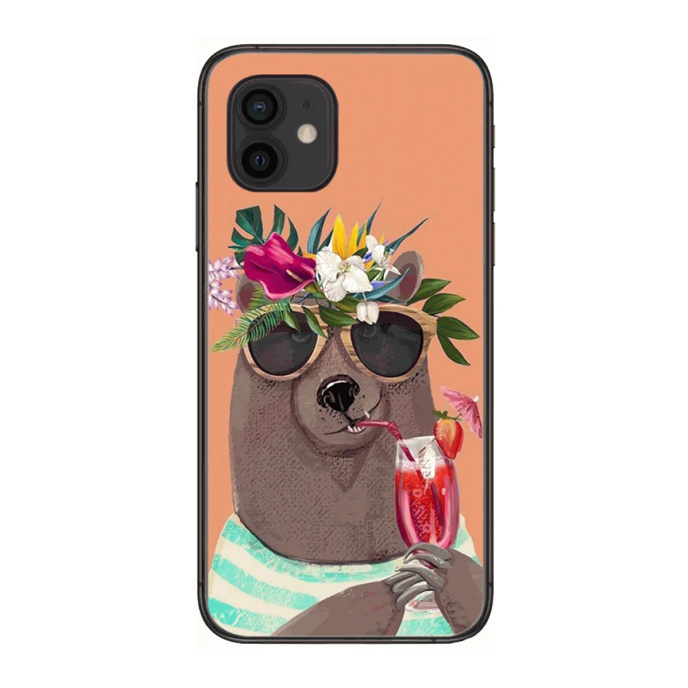 

Interesting Funny Style Phone Case cover For iphone 12 pro max 11 8 7 6 s XR PLUS X XS SE 2020 mini black cell shell