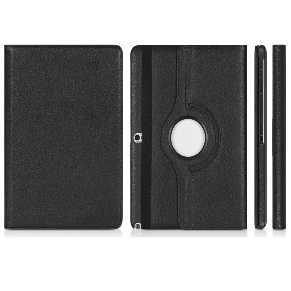 Черный Note Edition 10,1 360 Вращающийся из искусственной кожи чехол для samsung Galaxy Note Edition 10,1 P605 P600 P601 Чехол-держатель Funda - Цвет: Черный