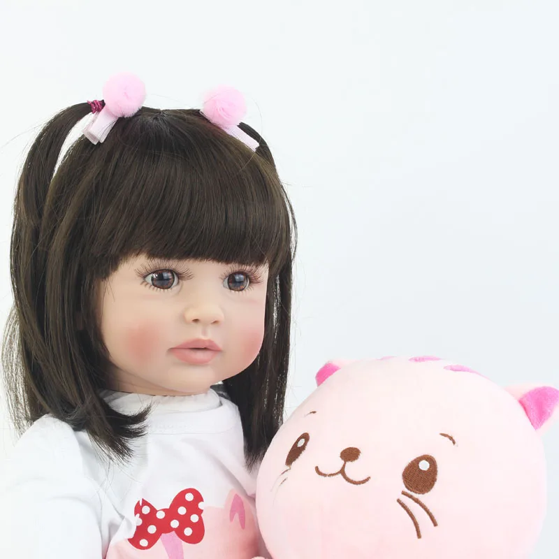 60 см большой Размеры Мягкий силиконовый винил Reborn Baby Doll принцессы малыша живой Bebe