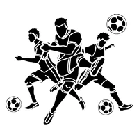 vinyl wall decal soccer ball game sports team players stickers large d%c3%a9cor c7013