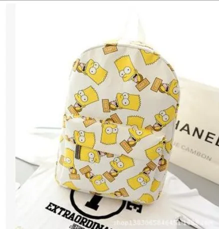 05 Yellow-Simpson Тканевый рюкзак с граффити, школьная сумка для студентов-подростков, рюкзаки для мальчиков и девочек, рюкзаки, сумки с мультяшным принтом, уличный рюкзак Escolar - Цвет: 05 Yellow-Simpson