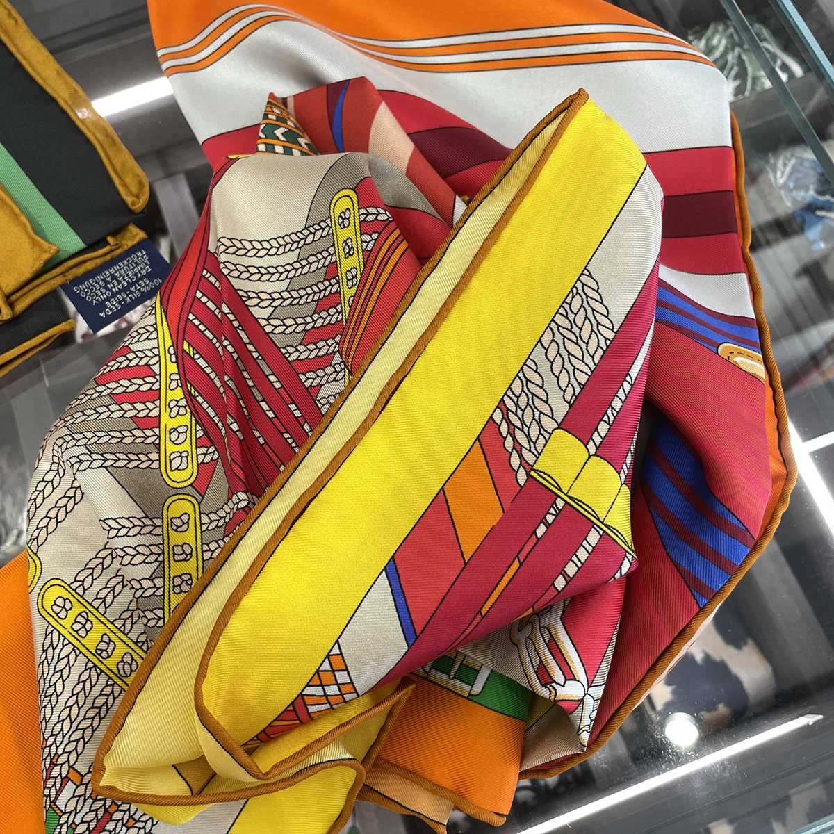 

Orange real silk twill scarf women printed plants natural silk head scarves square foulard bandana shawl luxury lady girl gift