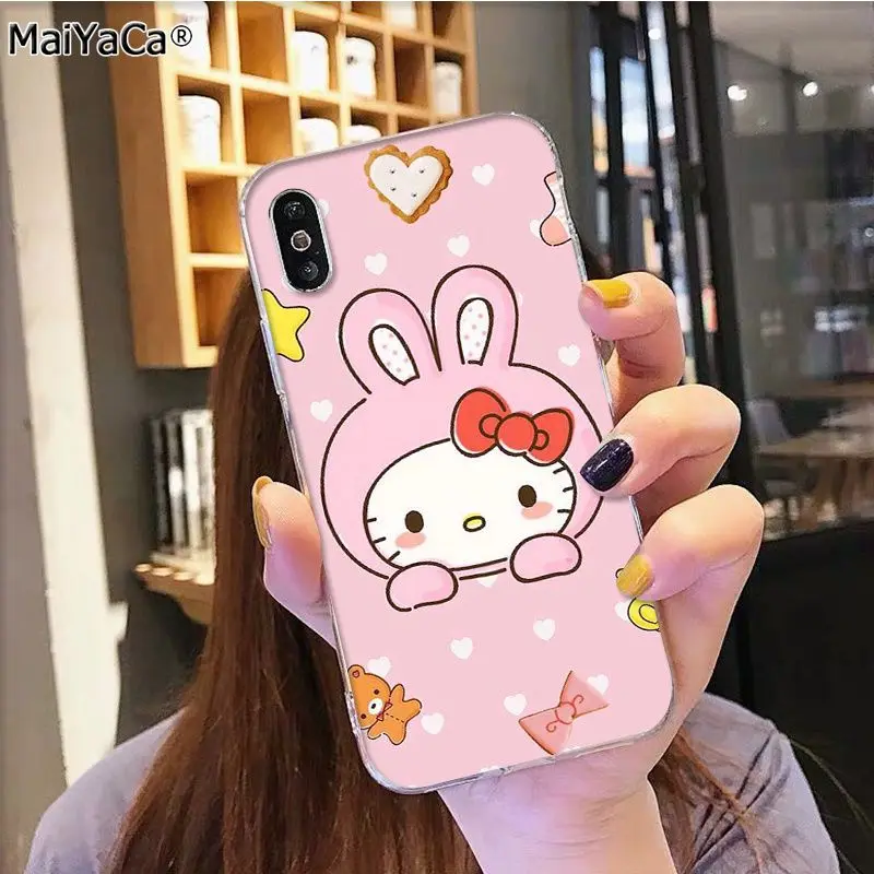 MaiYaCa Горячая модная hello kitty на продажу аксессуары для телефонов Чехол для iphone 11 pro 8 7 66S Plus X 5S SE XR XS MAX