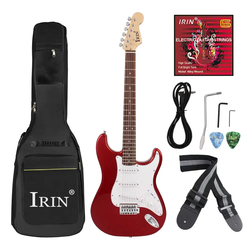 IRIN 38 дюймов 6 струн электрогитара гриф липа гитары ra с Gig Bag 300 см кабель для профессиональной производительности