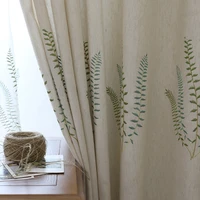 curtains for living room dining bedroom japanese style simple modern nordic semi covered cotton and linen embroidery windows
