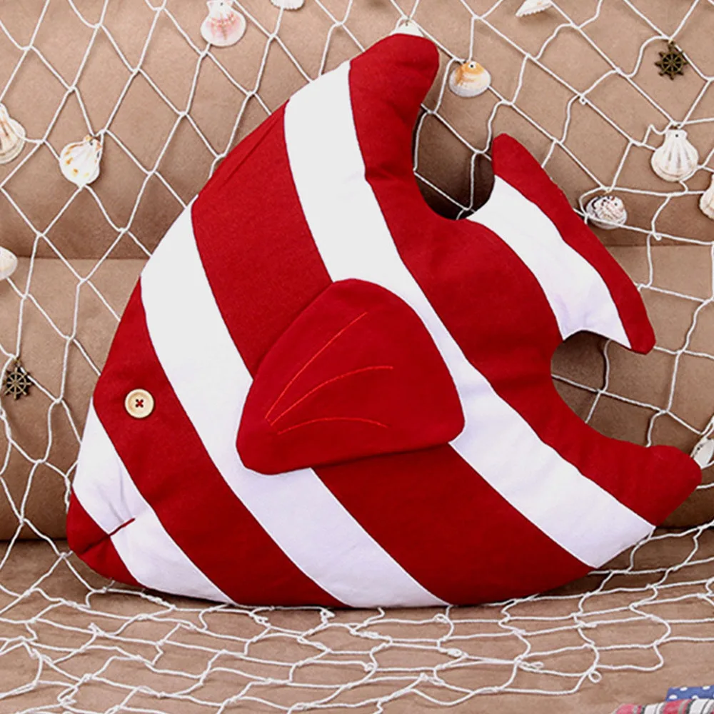 

1Pc Tropical Fish Shaped Pillow Cushion Sofe Cotton Home Cushion Kids Gift