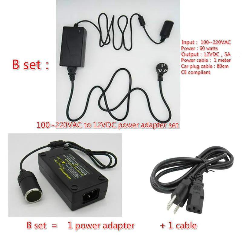 B Set power adapter 220&110VAC/12VDC cute 4 Buckles Cooking PTC Electric Heating Lunch Box Set Portable Food-Grade Container Warmer food thermal - Цвет: B Set power adapter