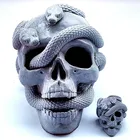 Силиконовая форма в виде змеи, черепа, свечи, для кухни, форма для изготовления шоколадного торта, форма для шоколада, мыла, гипсовая форма для украшения дома