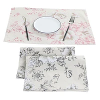 japanese style placemats for table set of 2 double layer cotton linen place mat set in kitchen insulation dinner mat anti hot