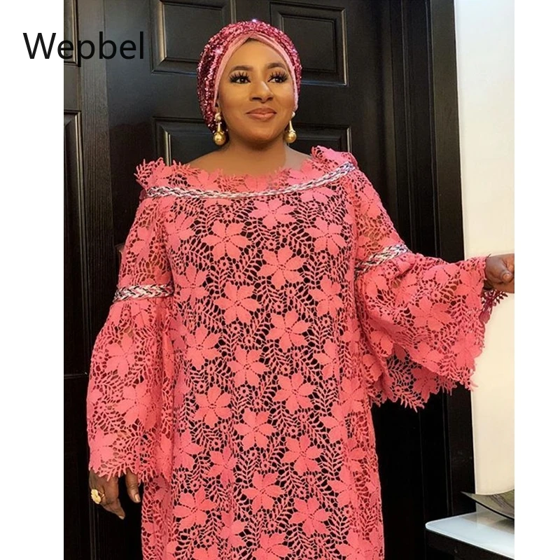 

Wepbel Abaye, мусульманская одежда, головной платок, Африканское женское платье, абайя, кружевное Свободное платье, платье, платье Рамадан с рукав...