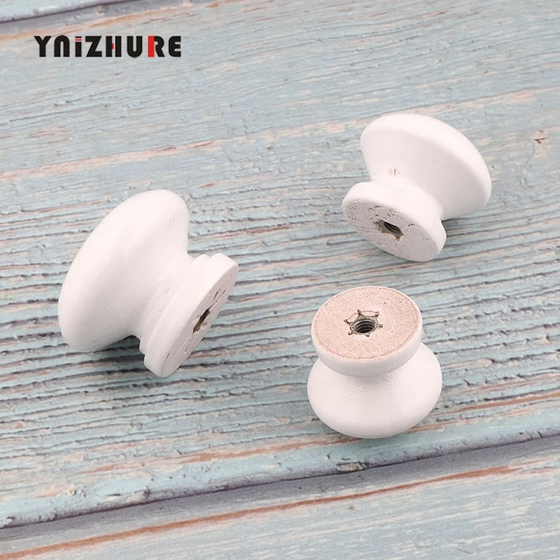 Деревянная ручка Logism экологически чистая белая Лаковая для мебели деревянные