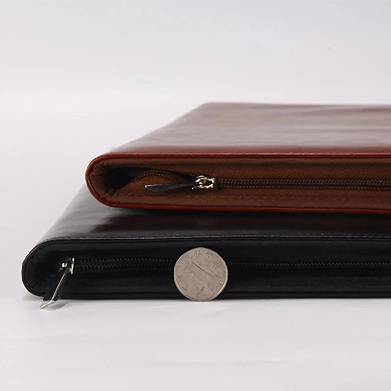 A4 папка для документов из искусственной кожи на молнии записная книжка с