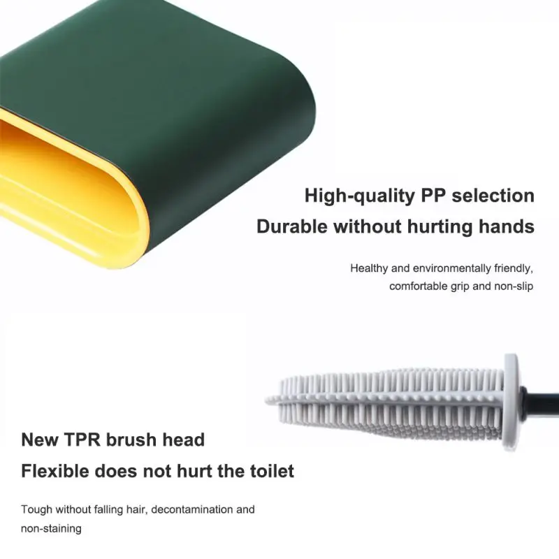 

Silicone Toilet Brush Long Handle Gap Soft Toilet Brush Wall-mounted Toilet Cleaning Brush Toilet Brush Toilet Brush