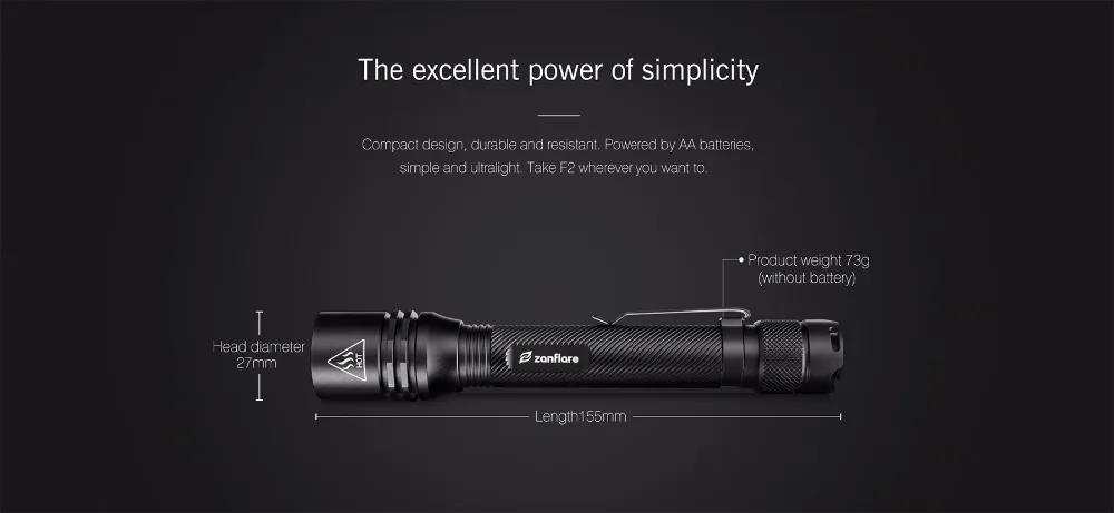 USB Перезаряжаемые светодиодный вспышка светильник, Zanflare F1 светодиодный фонарь 7 светильник режимов, IP68 Водонепроницаемый, благодаря светодиоду Cree XPL V6, 18650 светодиодный тактический вспышки светильник