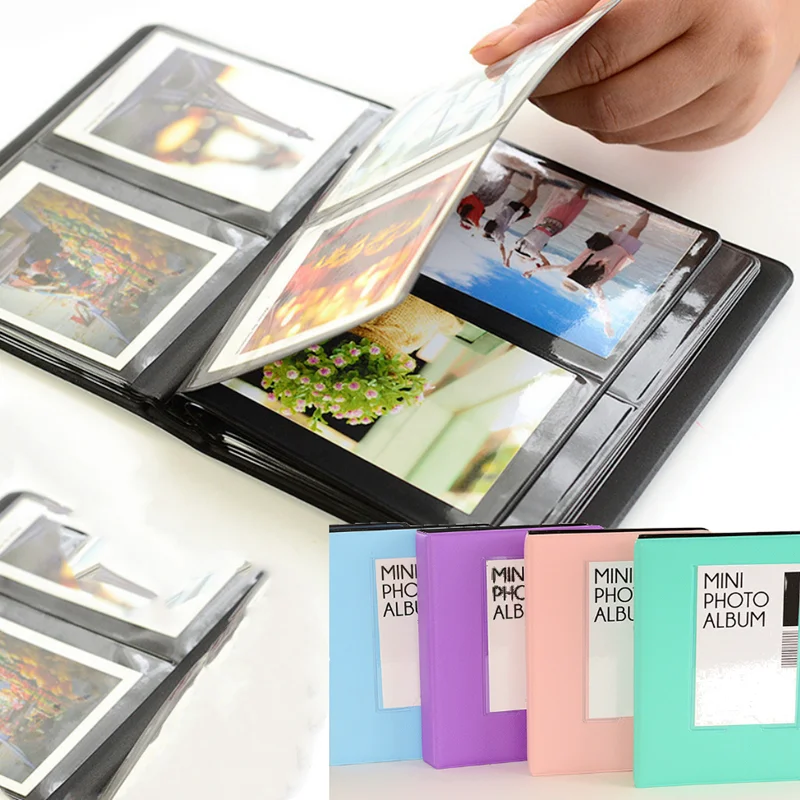 Оптовая продажа мини фотоальбом с 64 карманами для мгновенного Полароида чехол