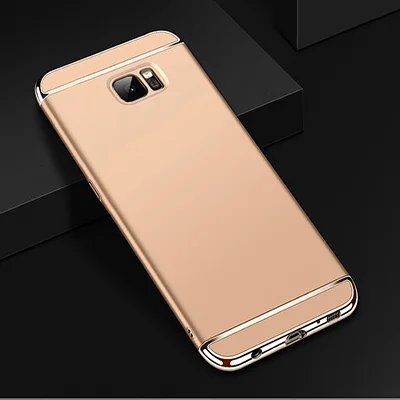 Gold Роскошный металлизированный чехол для телефона для Samsung Galaxy S8 S9 плюс S6 S7 край J4 J6 A50 A40 A60 A70 A20 A30 A10 жесткий чехол - Цвет: Gold