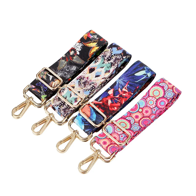 

Women Colorful Shoulder Bag Strap New Design Adjustable Wide Belt Fashion Ethnic Style Cross Bag Strap Removable Bag Accessories