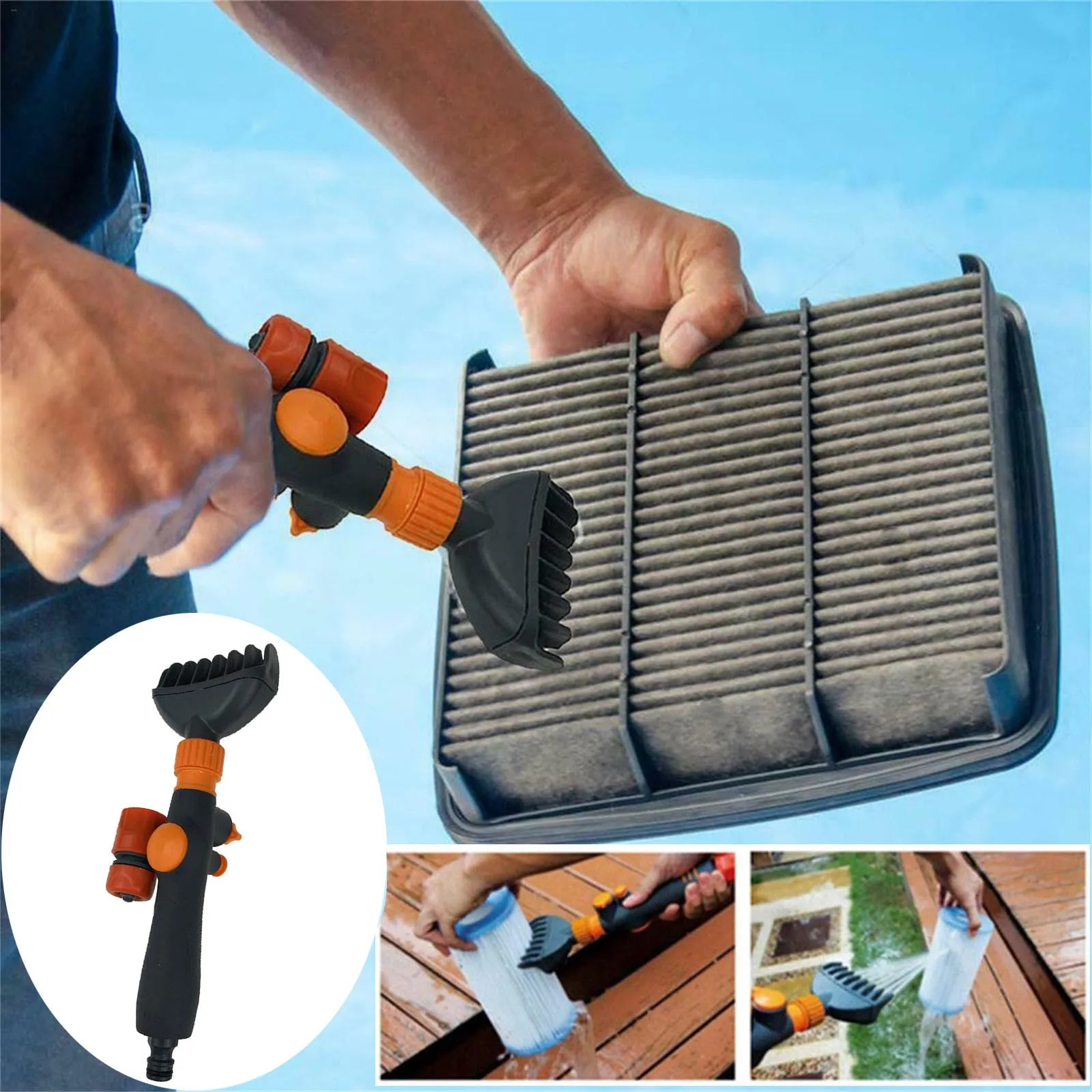 

1 Pcs Filter Cleaner Cleaning Brush Hand-held Filter Rinsing Tool Lightweight Durable Outdoor Portable Cleaning Kit Portable