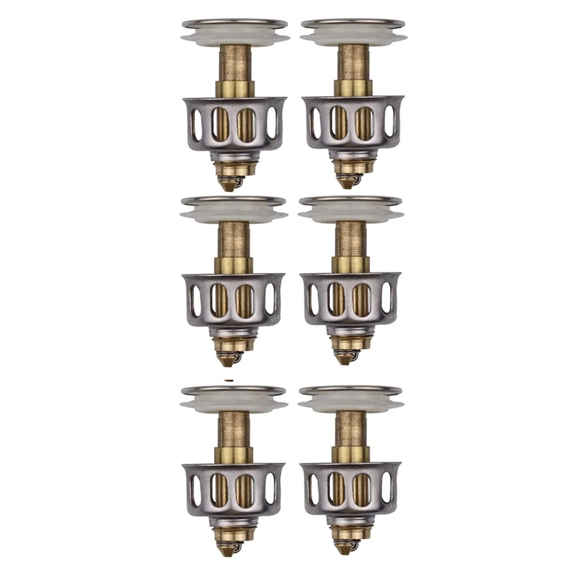 

Wash Basin Bounce Drain Filter, Up Bathroom Sink Drain Plug With Basket Kitchen Sink Strainer And Stopper