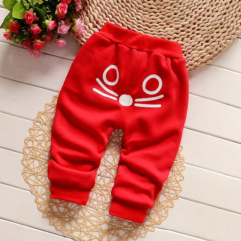 Теплые штаны для мальчиков зимние детские модные милые брюки из плотного бархата