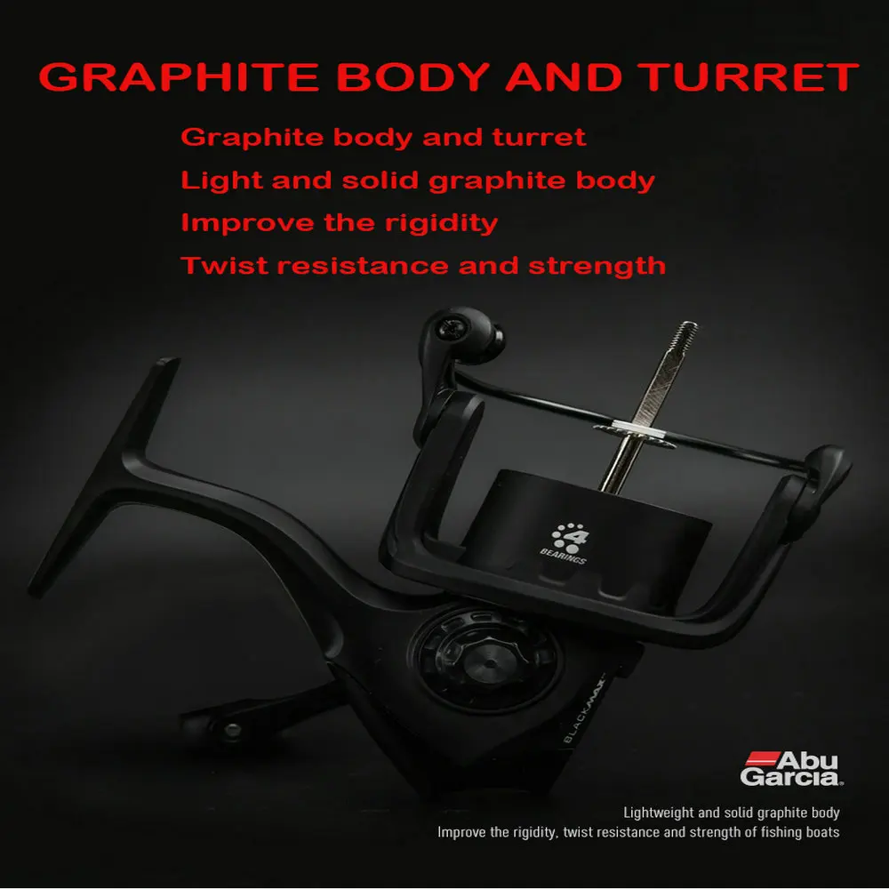 Рыболовная катушка ABU GARCIA BLACK MAX Bmax для спиннинга 500-6000 3 + 1 шарикоподшипник