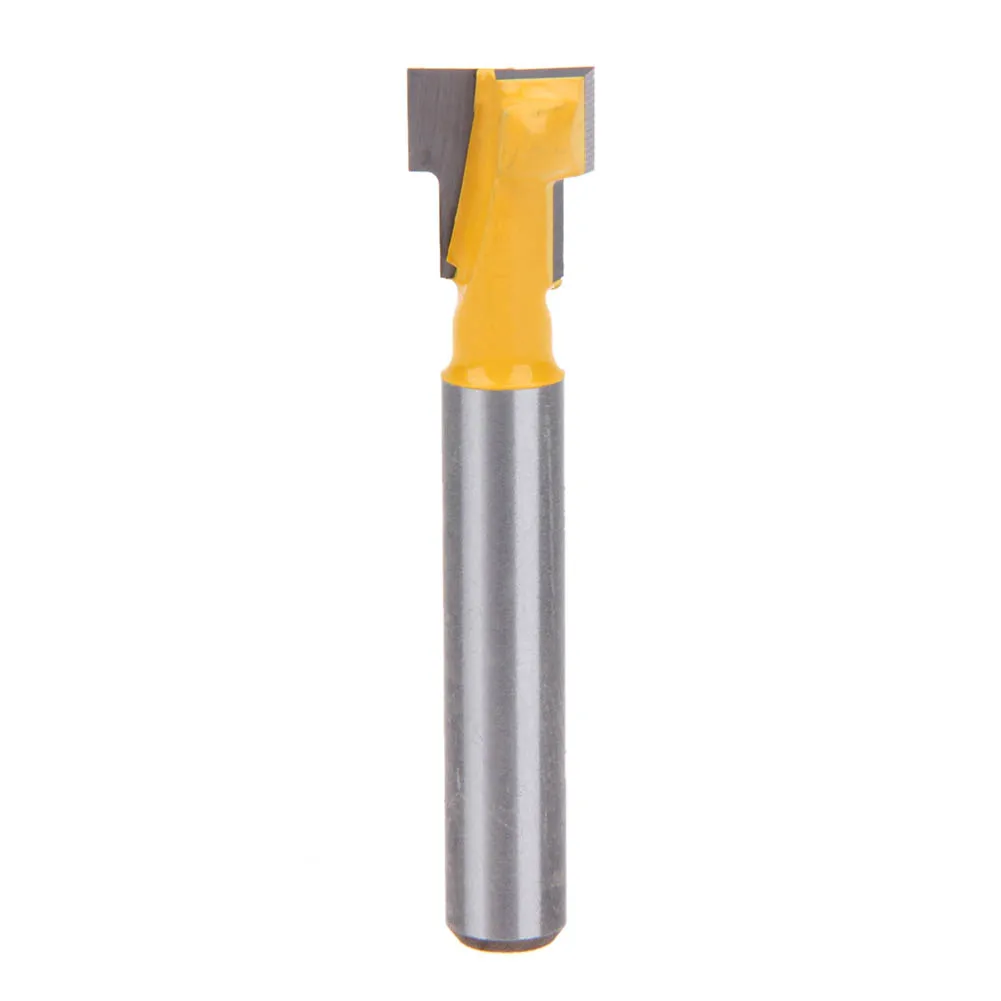 

3/8'' Professional T-Slot Cutter 1/4'' Shank Steel Handle Milling Router Bit Particle Board Plywood Woodworking Hardware Tool