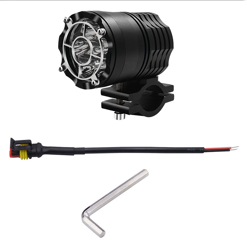 

Led Motorcycle Headlight Aluminum Housing Beads Bike 6 LED Lamps Powerful Light Motocross Spotlight