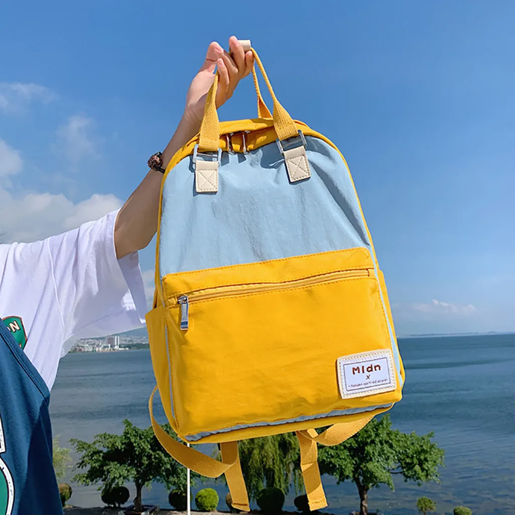 Модные женские Лоскутные водонепроницаемые вместительные студенческие рюкзаки