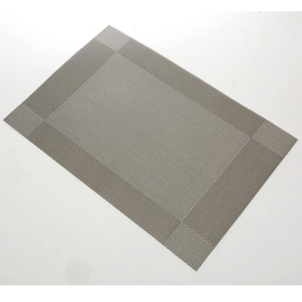 Твердые Цвет Настольный коврик посуда ПВХ теслиновая Western Циновка для ресторана