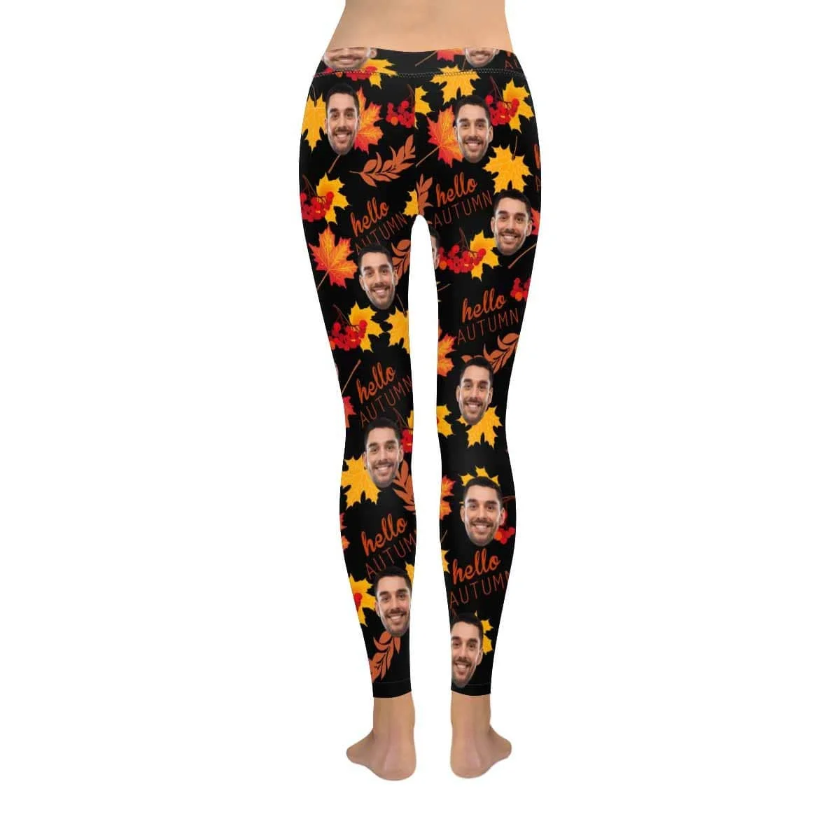

Custom Face White Figure Low Rise Yoga Leggings