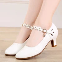 ushine brownblackredwhite heel 5 5 cm outdoor exercise teacher ballroom latin shoes square dancing wedding shoes woman