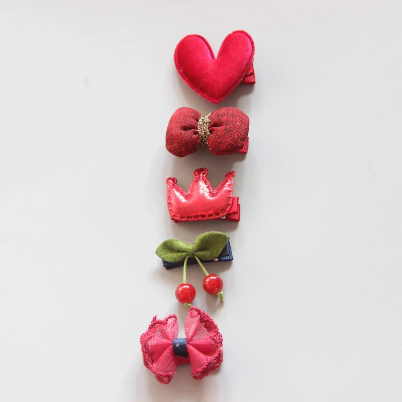 

5 Pcs/Set Cartoon Newborn Hair Clips Animal Bow Flower Hairpins For Baby Girls Hairclips Kids Barrettes Fashion Hair Accessories