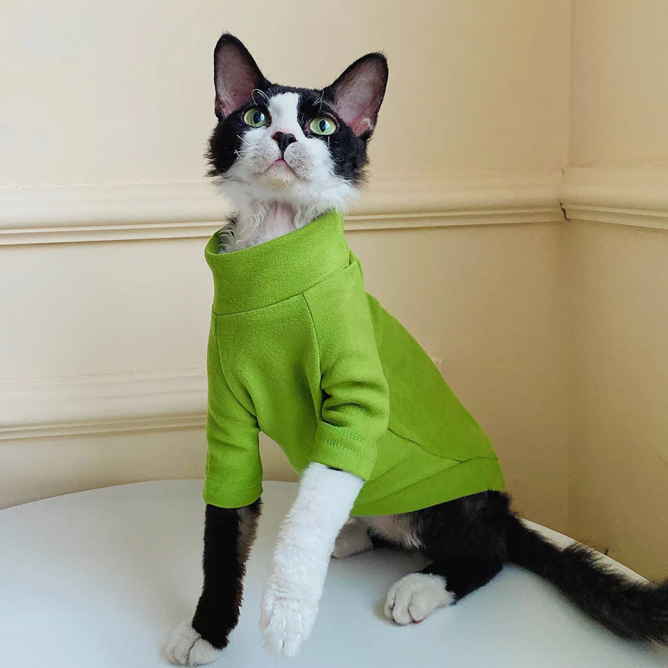 

Sphynx Cat Clothes Warm Cation Base Shirt Clothes For Sphinx Kitten Fashion Soft Comfort Clothing Sphints T Shirt Self Heating