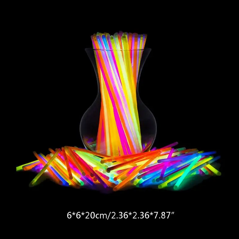 

100 disposable glow sticks, concert colorful glow sticks, children's luminous bracelet.