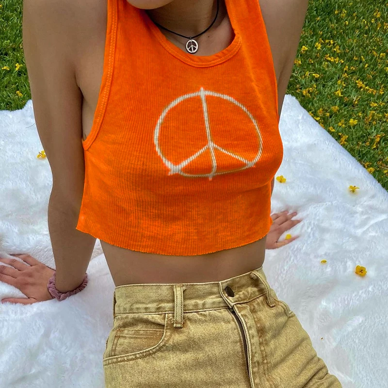

Geometric Printed Y2K Harajuku Camisole Women Sleeveless Casual Basic Cotton Crop Top Vintage Cute Tank Top Tee Summer Iamhotty