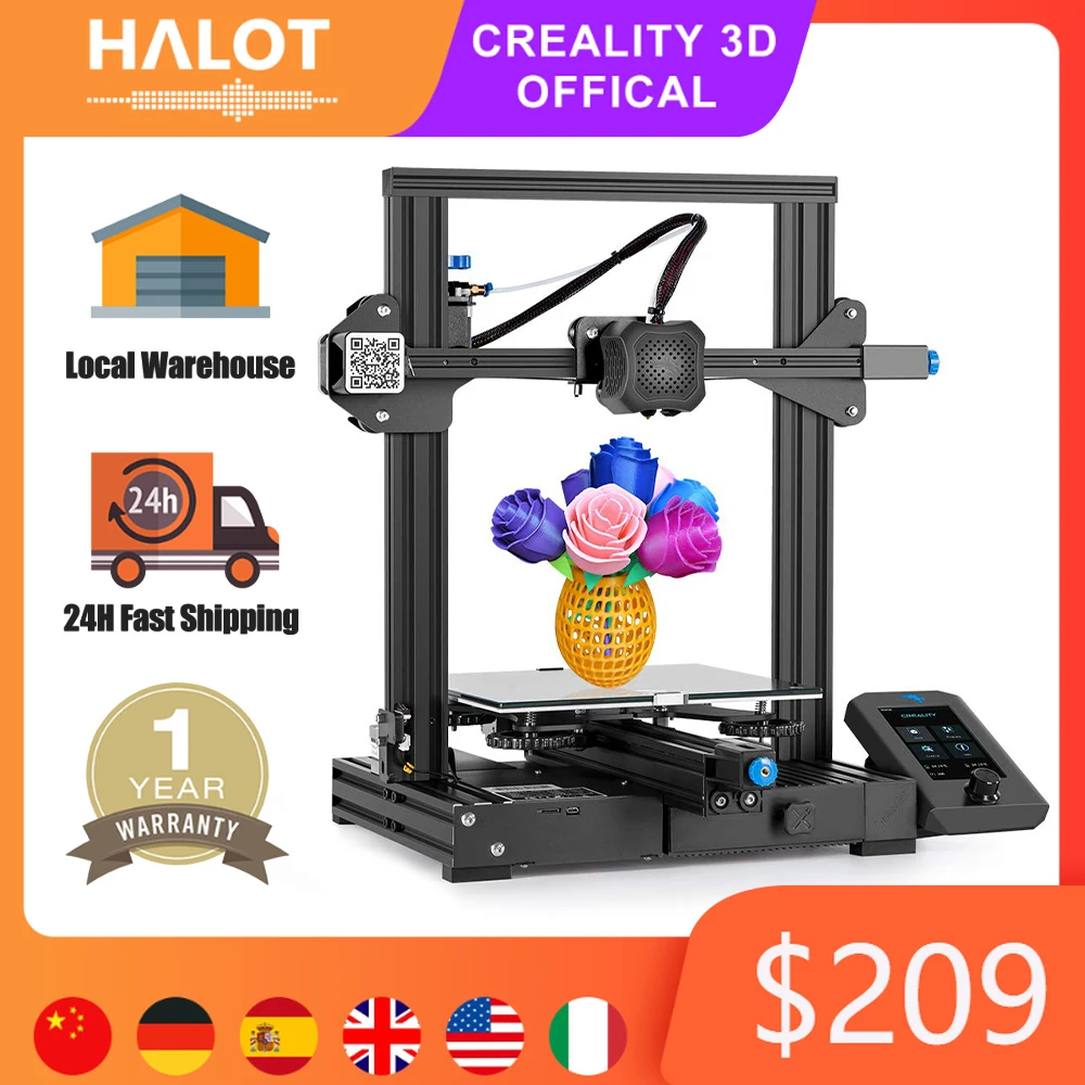 Комплект для 3D-принтера HALOT DIY FDM CREALITY Ender-3 V2 с ящиком инструментов обновленная