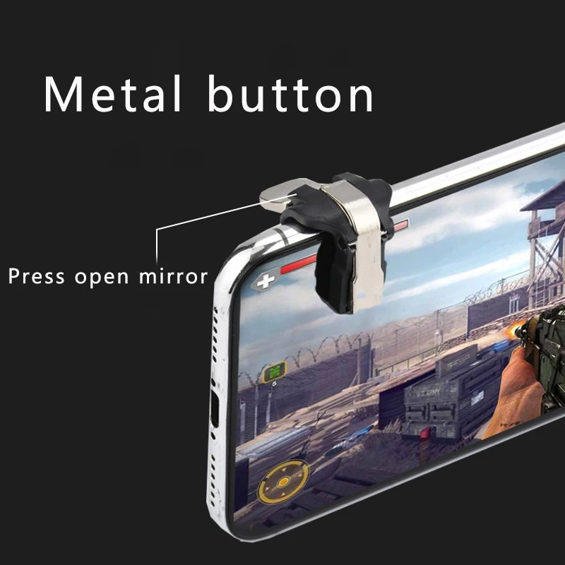 Mobile Phone Game Joystick Trigger Controller 2Pcs For iPhone Android L1 R1 Shoot Fire Button PUBG Aim Key Smartphone | Электроника